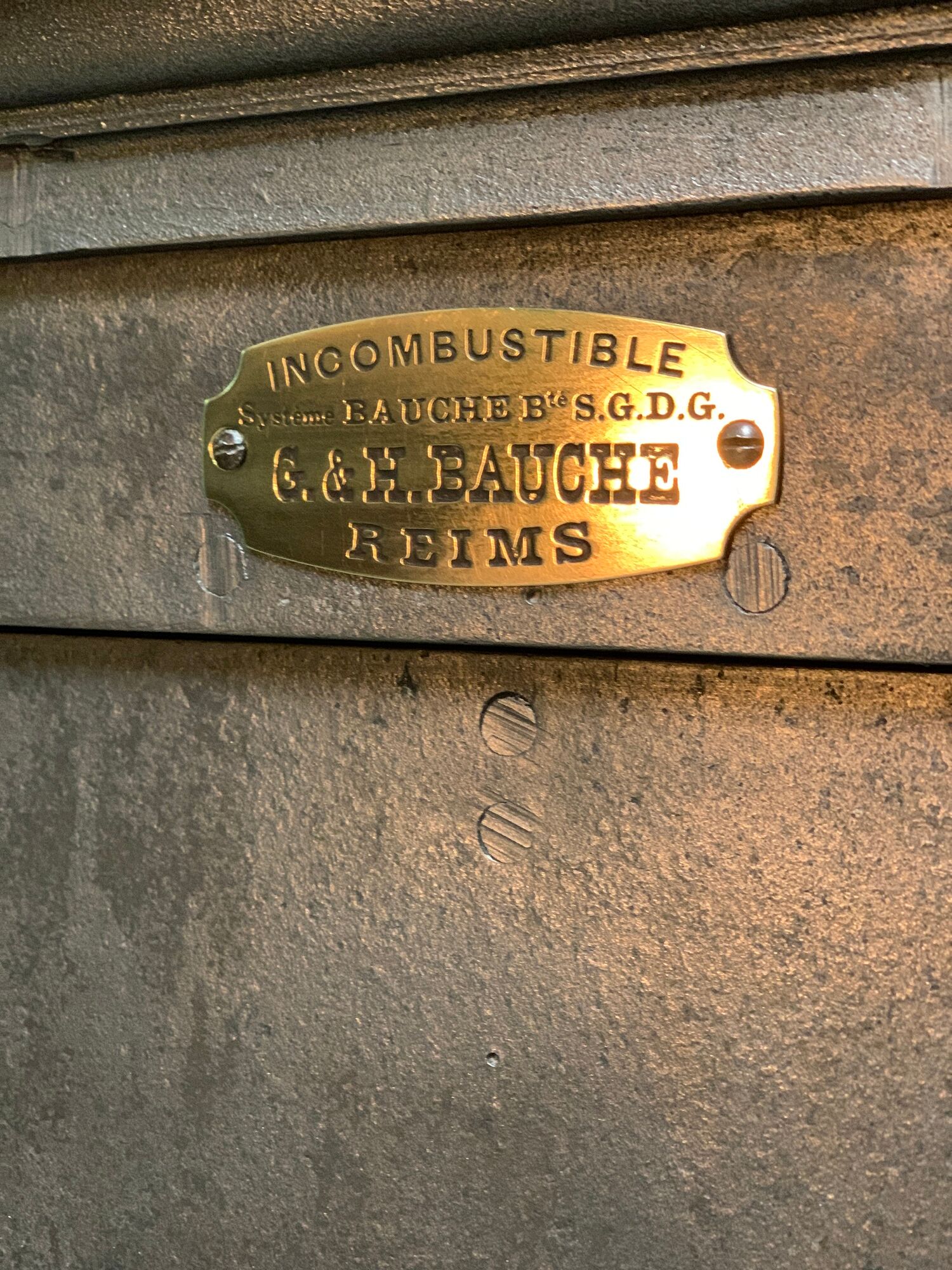 Coffre fort Bauche fin XIX ème