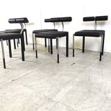 Post modern italian dining chairs, set of 6, 1980s