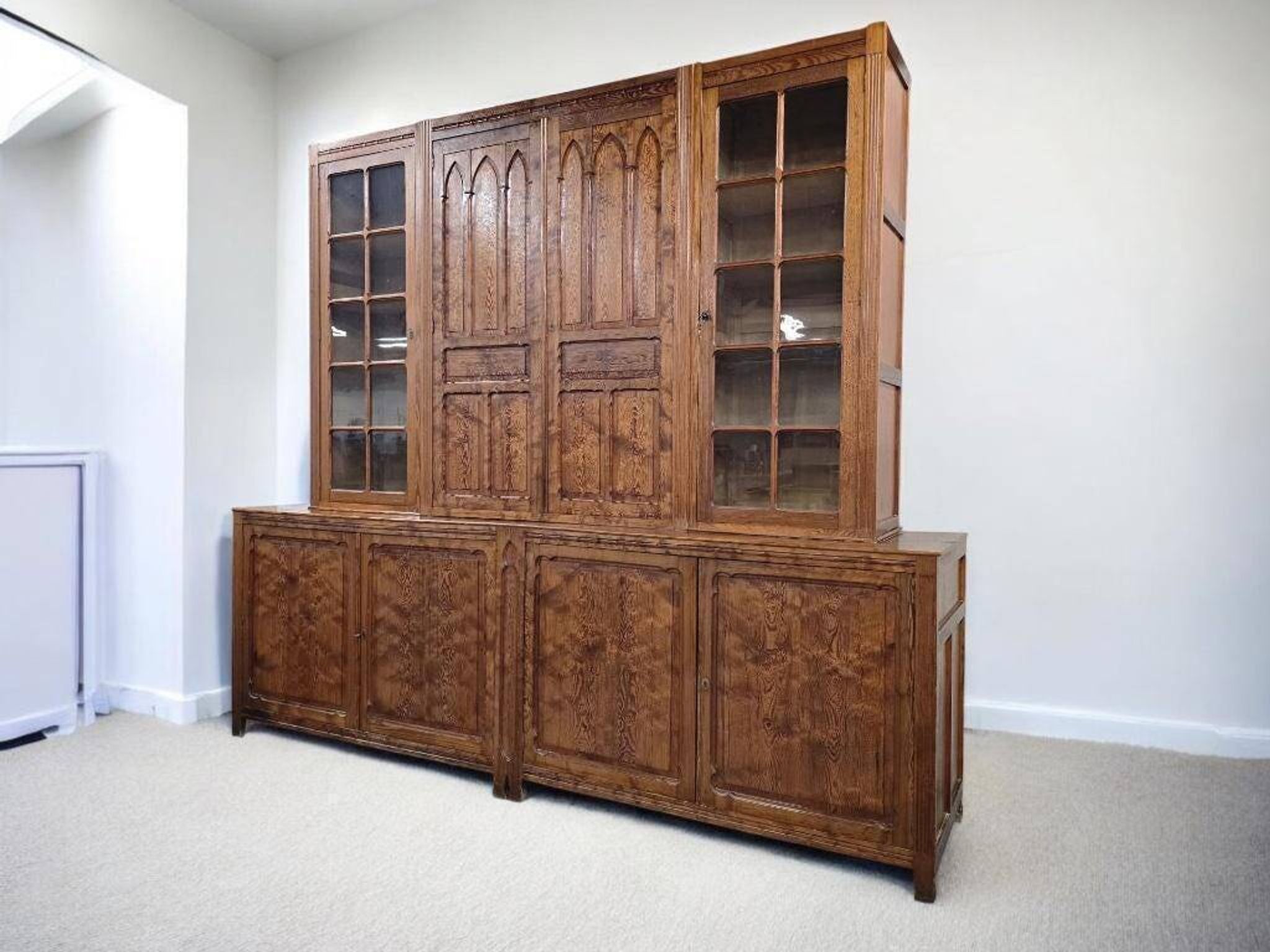 XL tall vintage industrial display cabinet / laboratory cabinet / cabinet