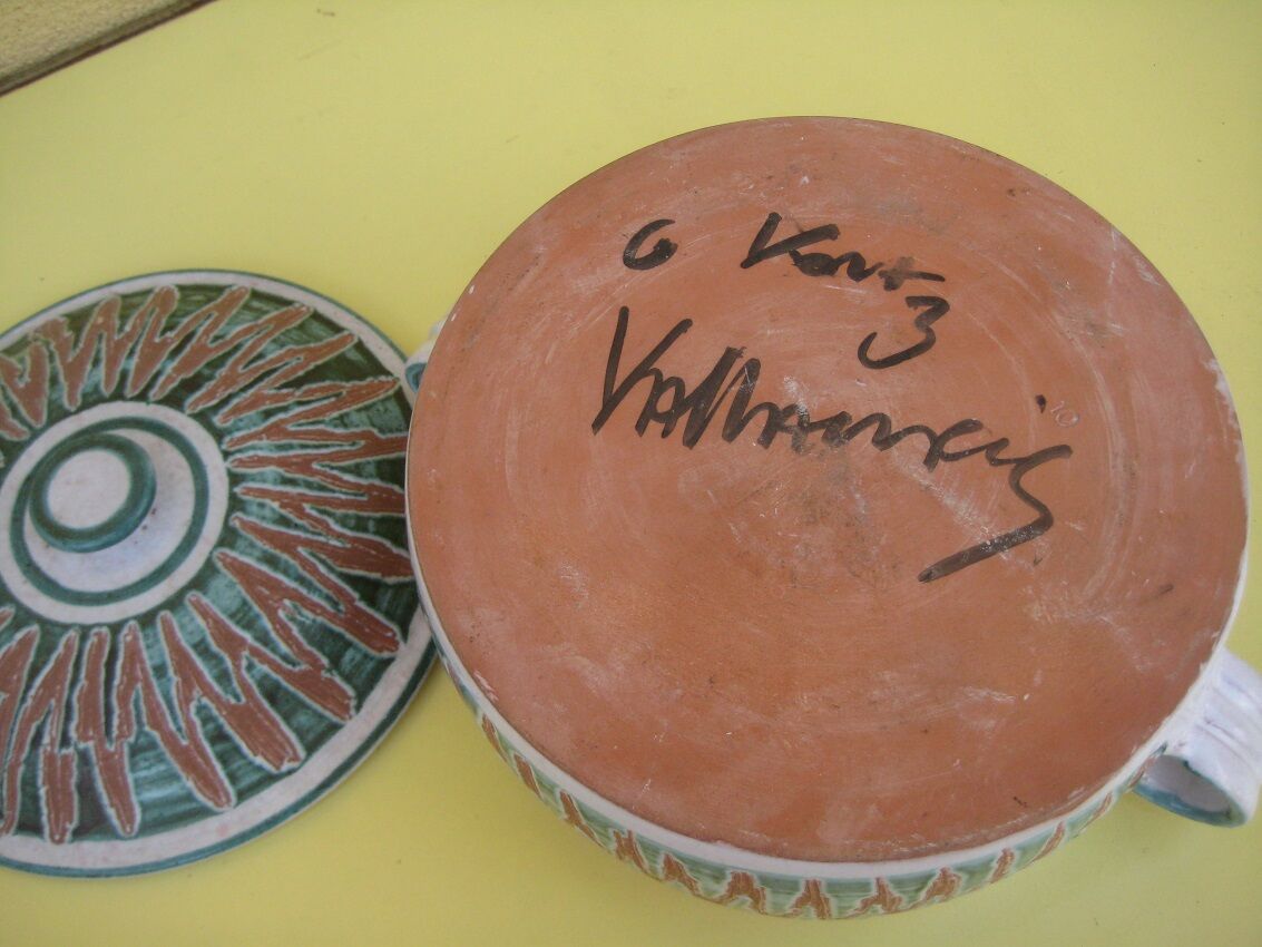 Covered pot C. VOLTZ Vallauris year 50