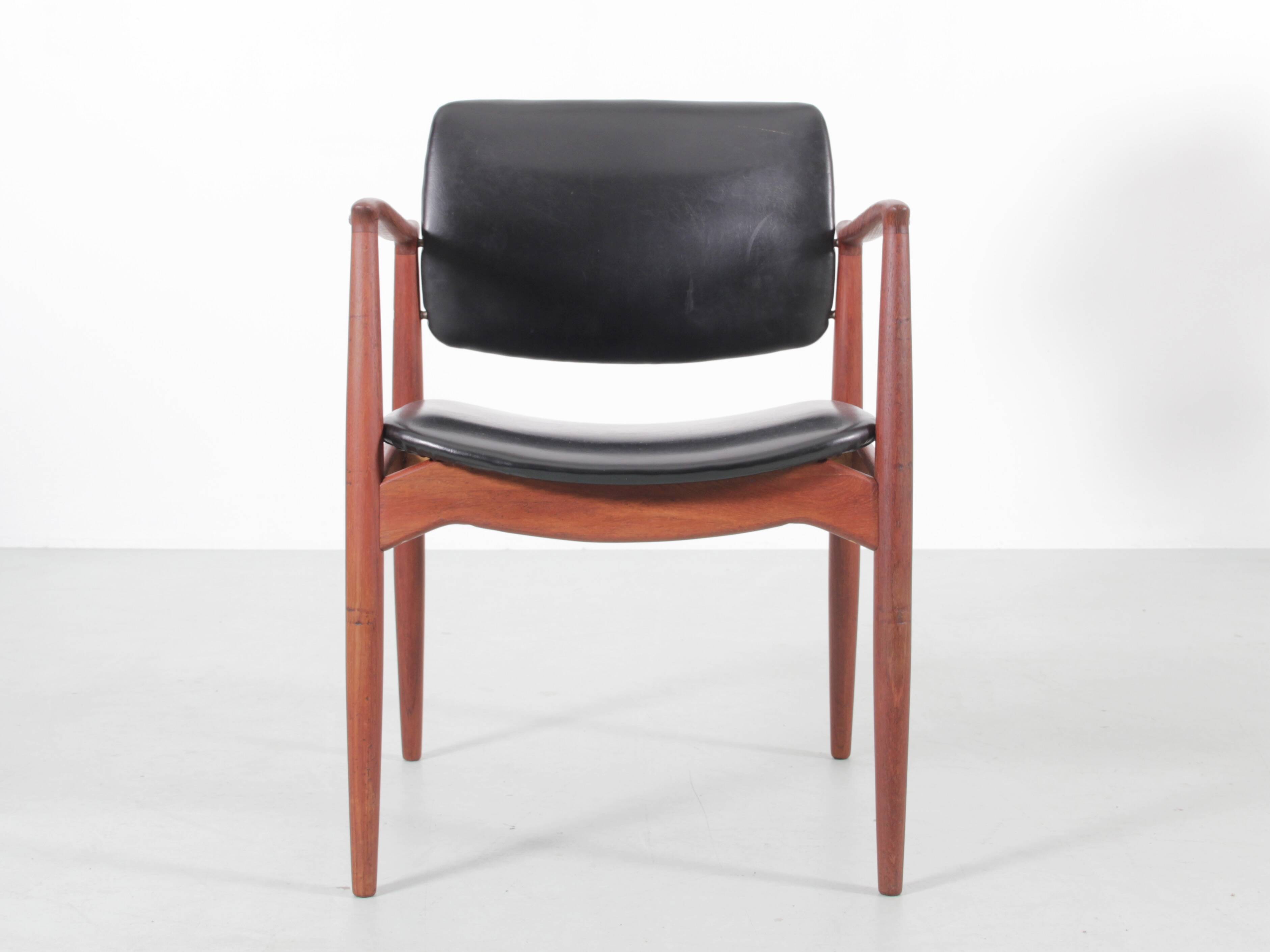 Pair of Scandinavian teak armchairs, model 66