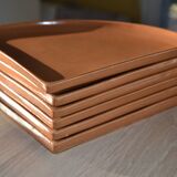 6 stoneware "quarter" plates