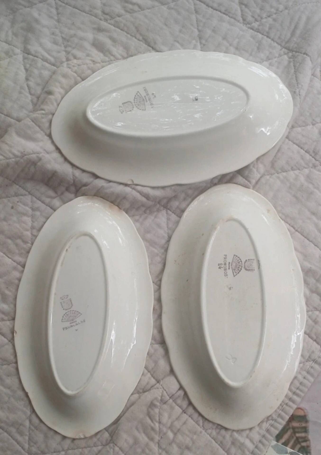 Set of 3 ceramic dishes Sarreguemines