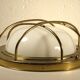 Brass "porthole" wall lamp