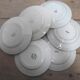 six plates mismatched earthenware