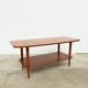 Teak coffee table with double top and ceramic insert — Scandinavian, 1960s