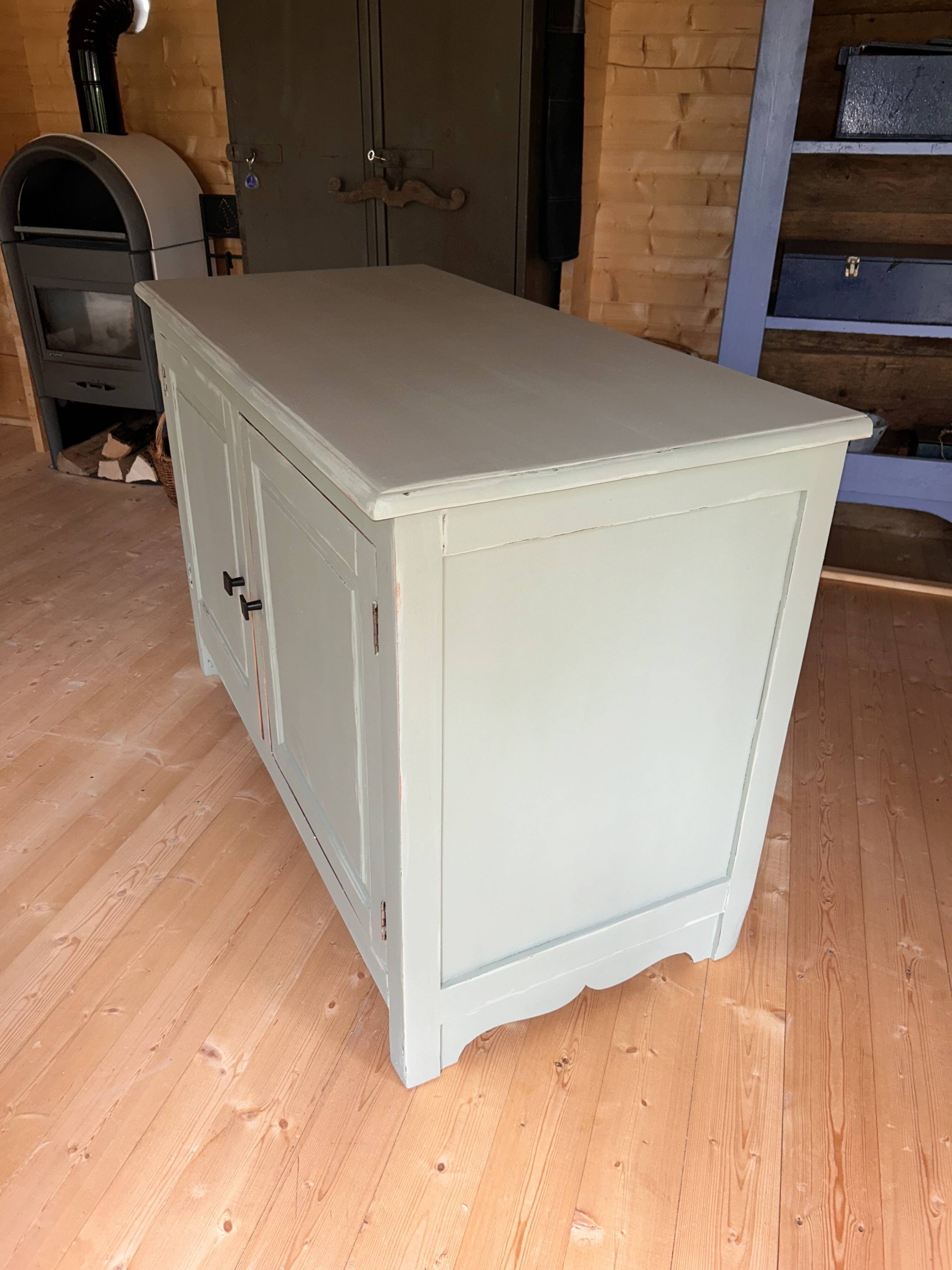Renovated solid wood sideboard