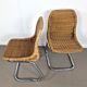 Pair of Rohé Noordwolde chairs | Rattan and chrome