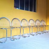 6 designer wired chairs vintage 1970