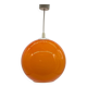 Suspension / orange opaline ball lamp, vintage / Space age