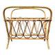 Vintage rattan magazine rack