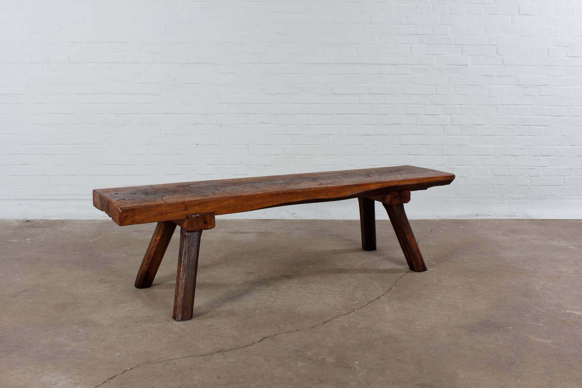 Restaurierte Schlachtebank Sitzbank coffeetable Blumenbank