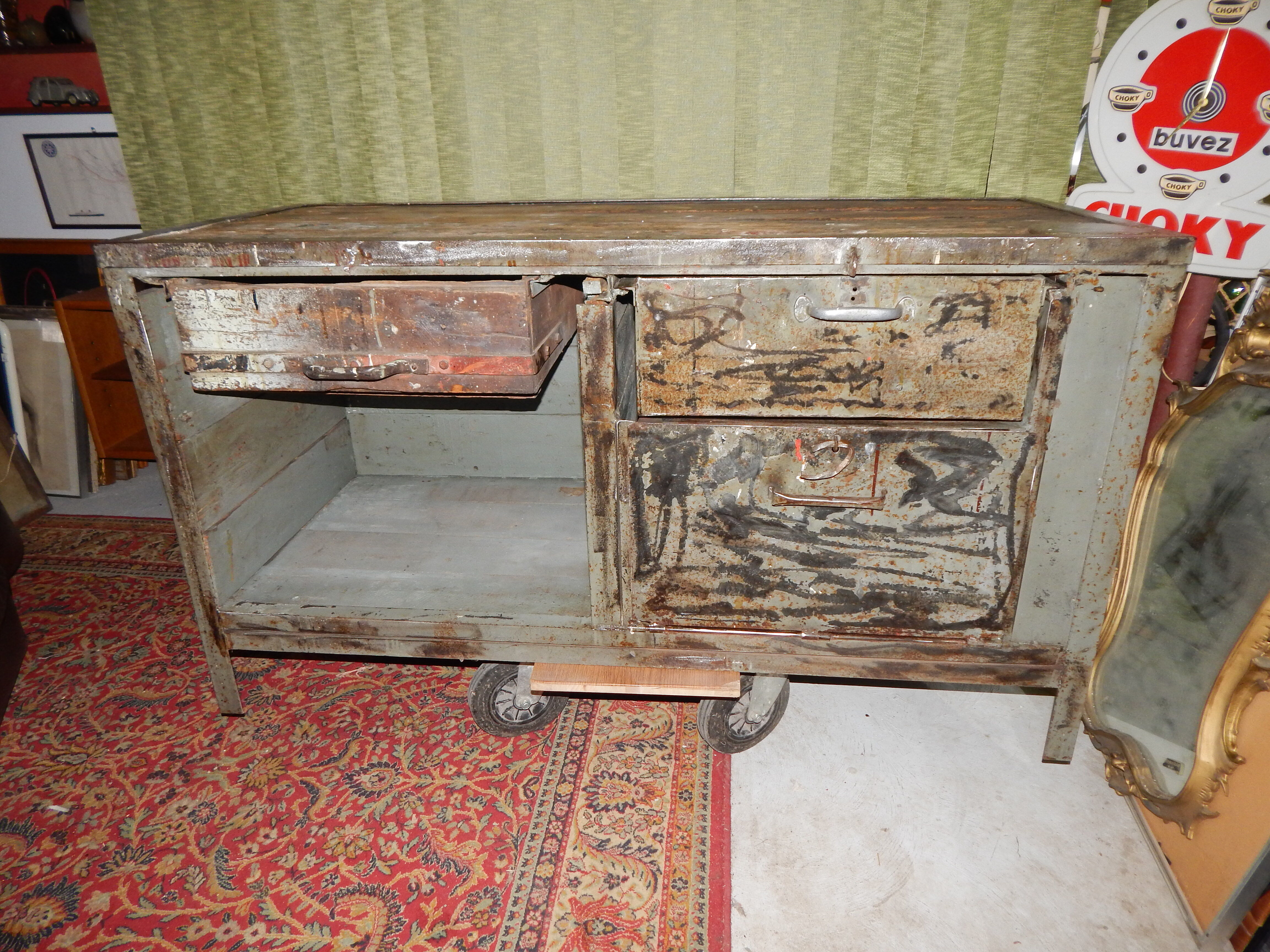 Furniture old industrial workshop