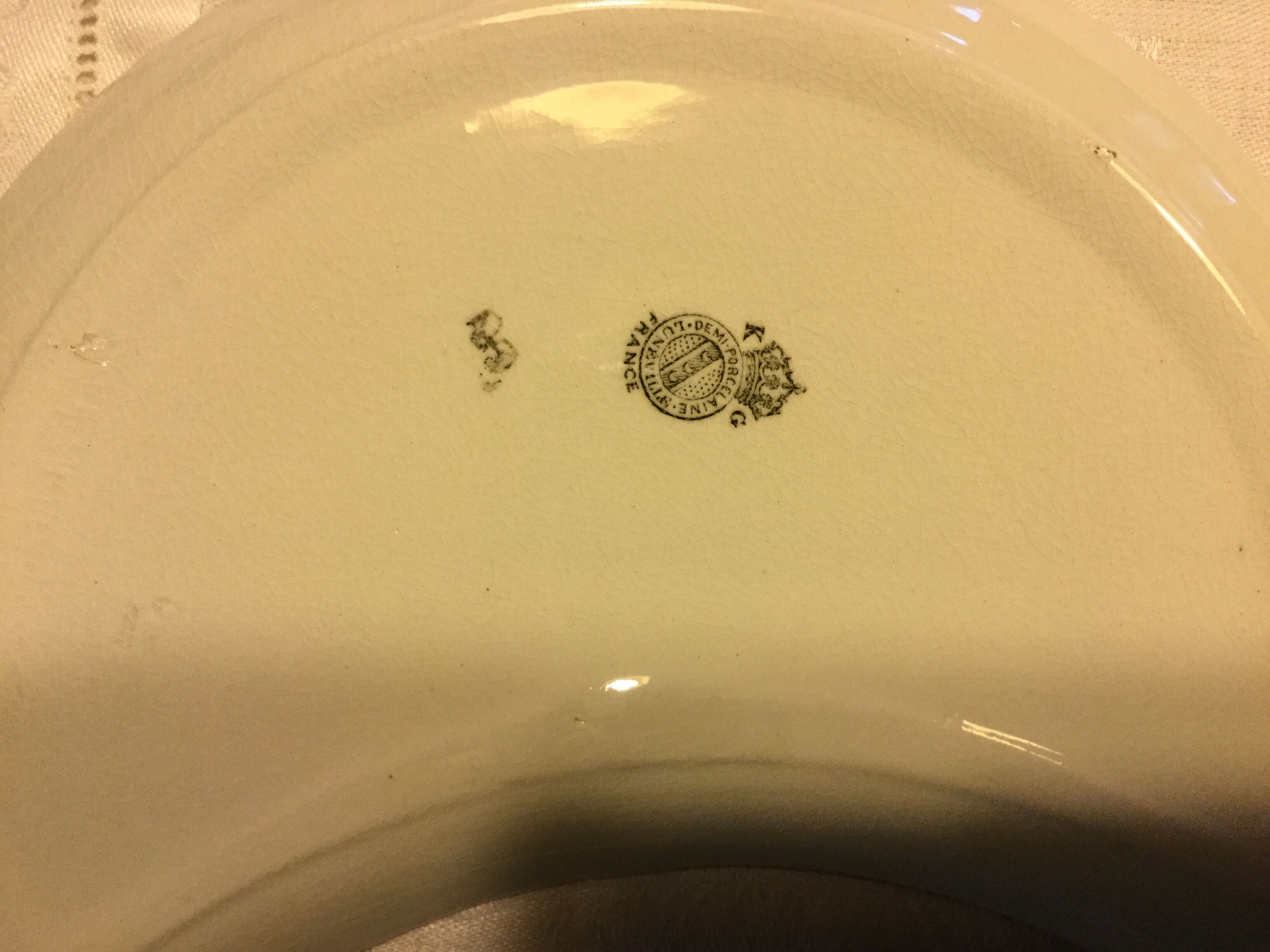 KG Luneville earthenware salad plates