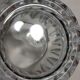 Old arched crystal ice bucket with chrome metal handle