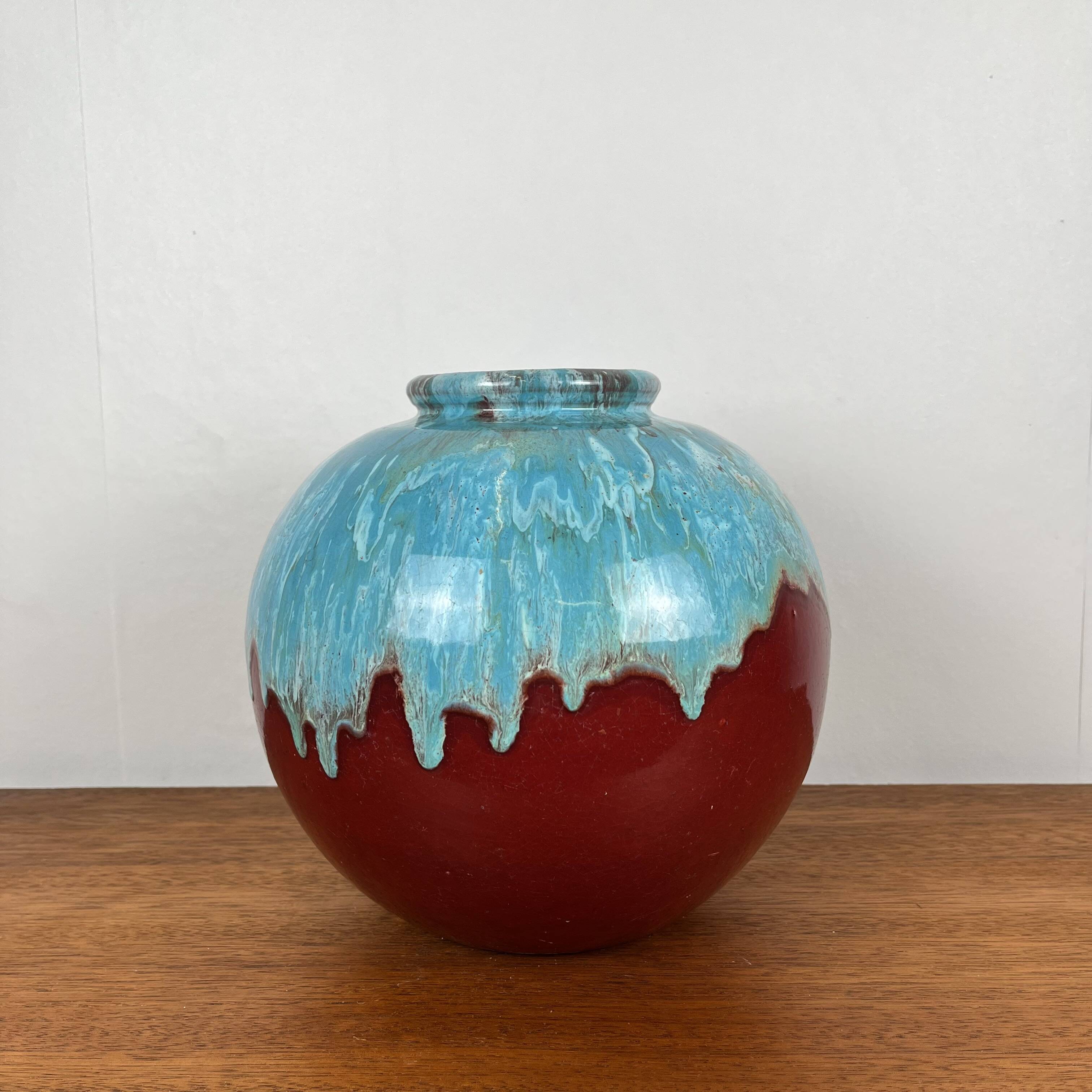 Ceramic ball vase by cab 1976