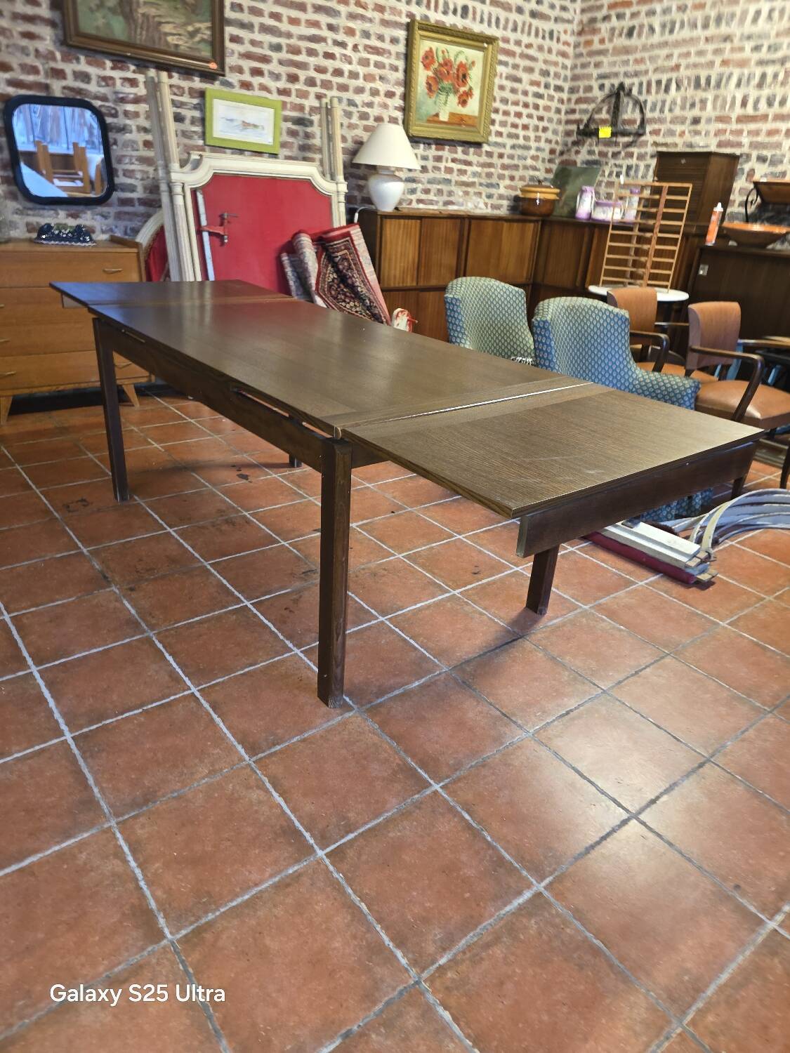 Scandinavian extendable oak table from the 1960s.
