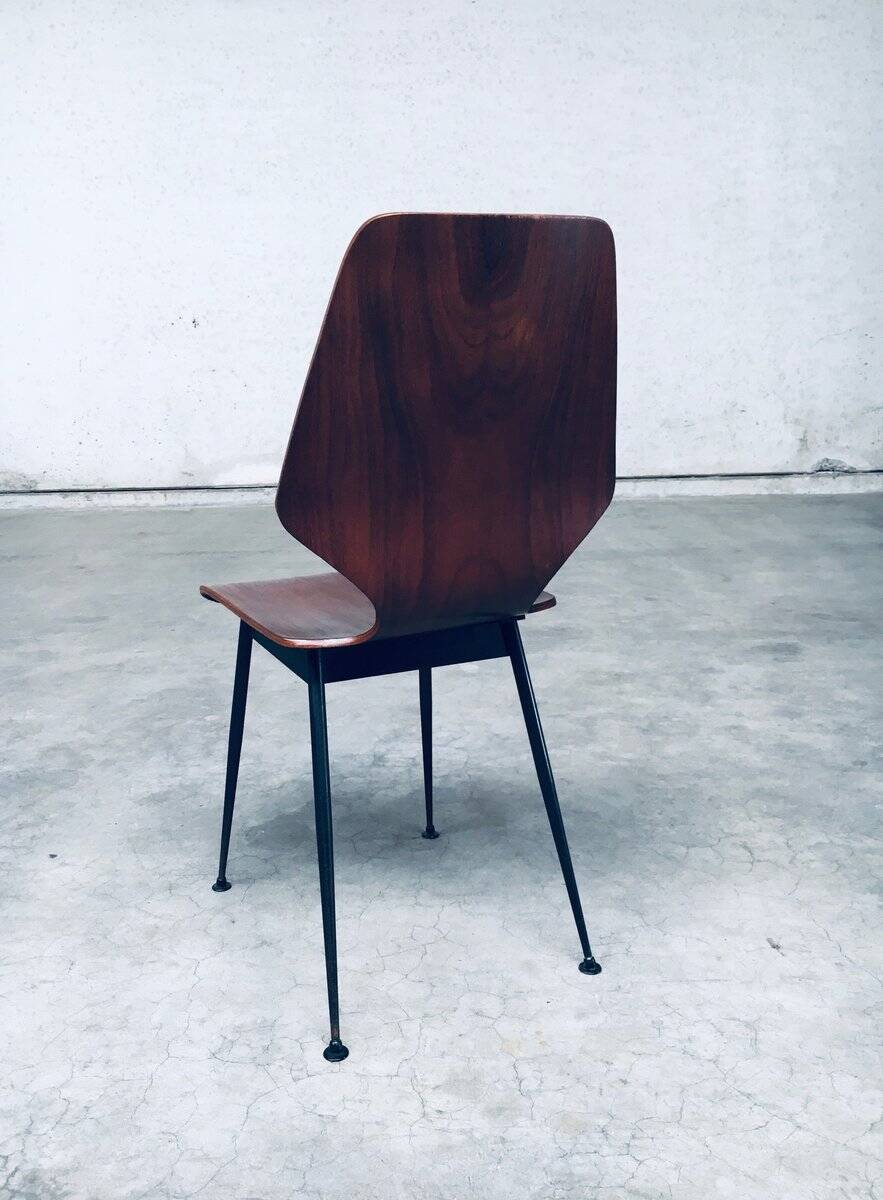 Mid-Century Modern Plywood Side Chairs attributed to Carlo Ratti for Legni Curvati, Italy, 1950s, Set of 3