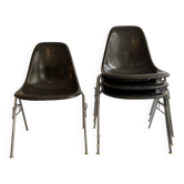Ensemble de 4 chaises DSS  Charles et Rey Eames pour Herman Miller 1950
