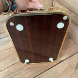 Vintage brass Formica tray