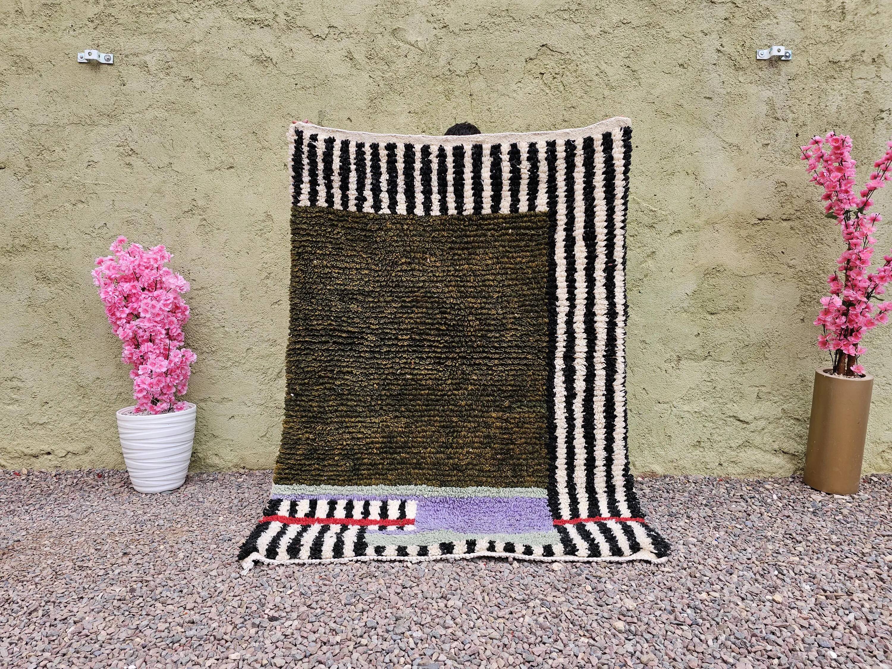 Tapis artisanal berbère fait main 2.5x1.5 m