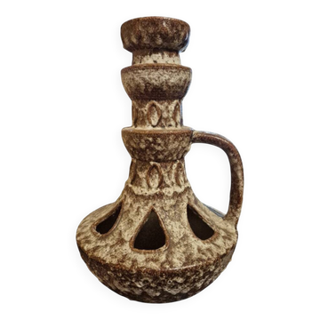 Pied de lampe brutaliste, fat lava 1970