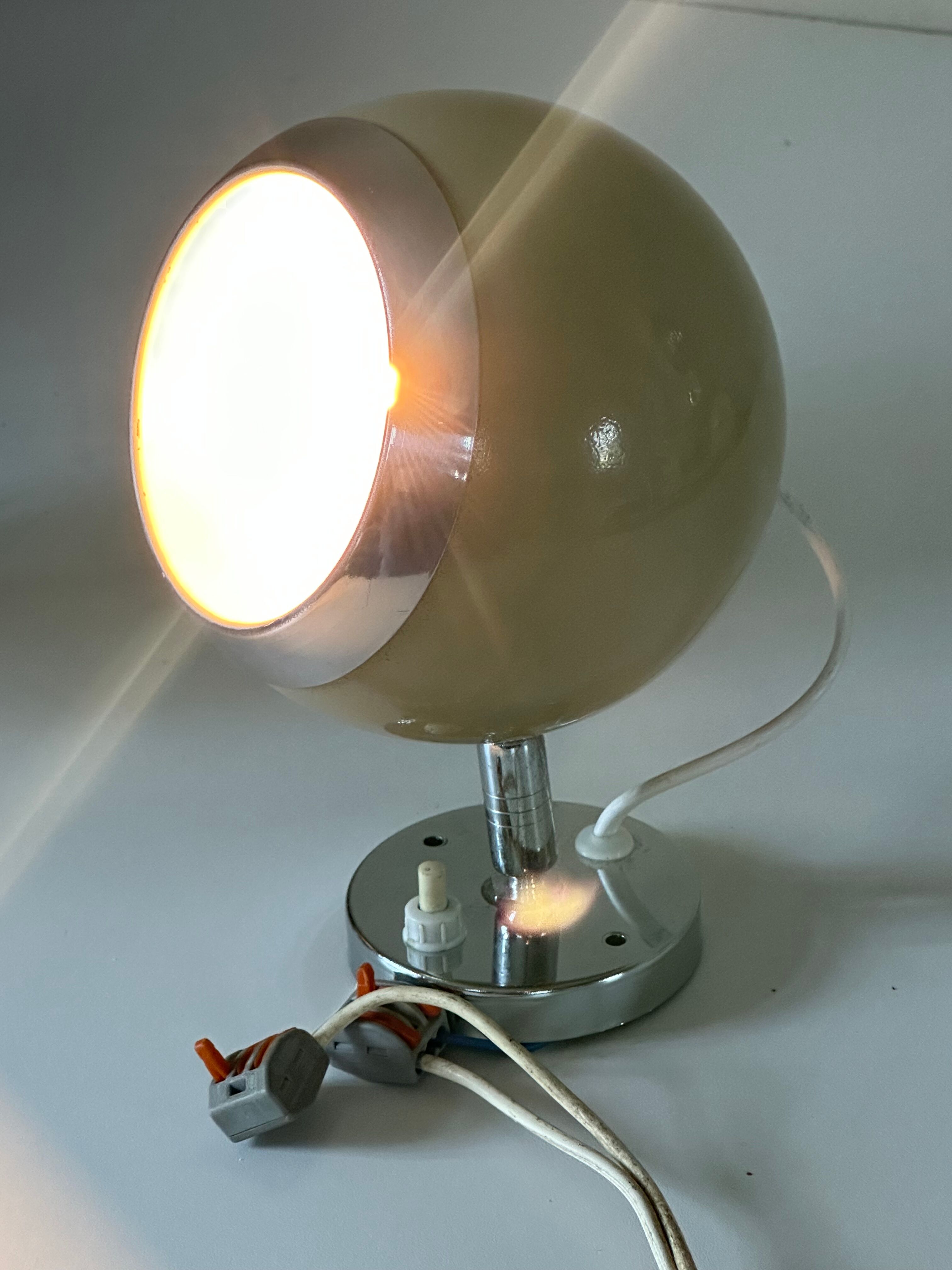 Pair wall lamp eyes ball vintage design 70 years