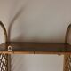 Vintage rattan wall shelf