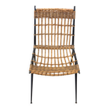 Raoul Guys rattan and iron chair