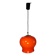 1970 orange opaline and brass pendant light