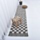 2x10 Handmade Checkered Runner Rug 69x308Cm SK241431