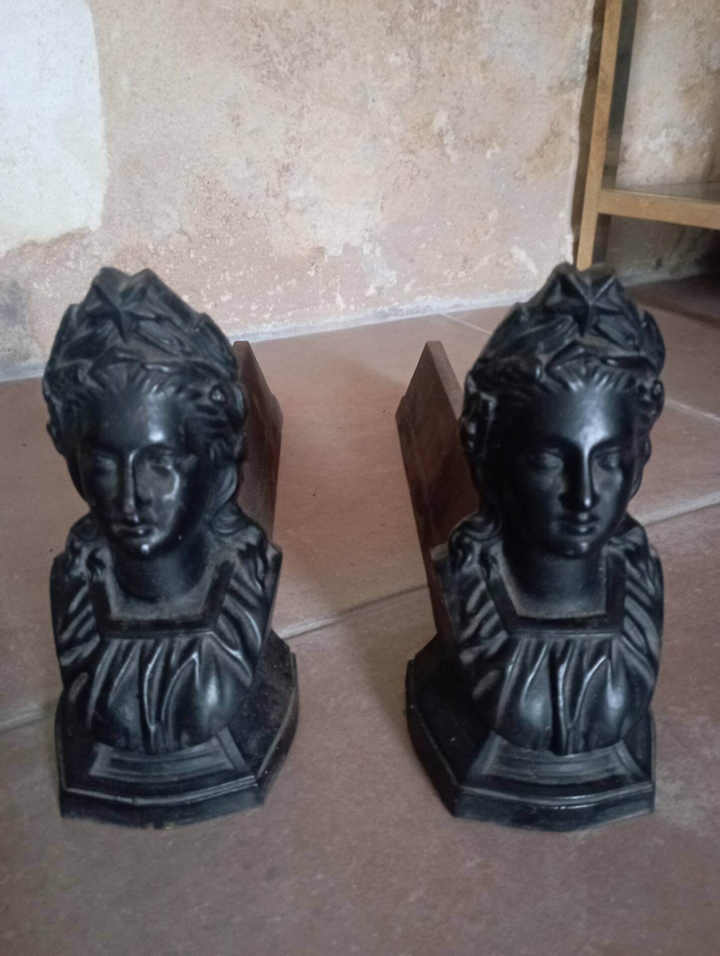 Pair of old andirons