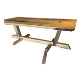 Solid walnut coffee table "Wharton" in the style of G. Nakashima