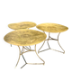 3 bistro tables brass
