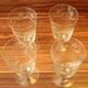 4 Antique engraved goblets - wine glasses