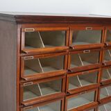 Vintage Dutch Oak / Mahogany Haberdashery Shop Cabinet, 1930s