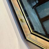 Vintage floral octagonal mirror
