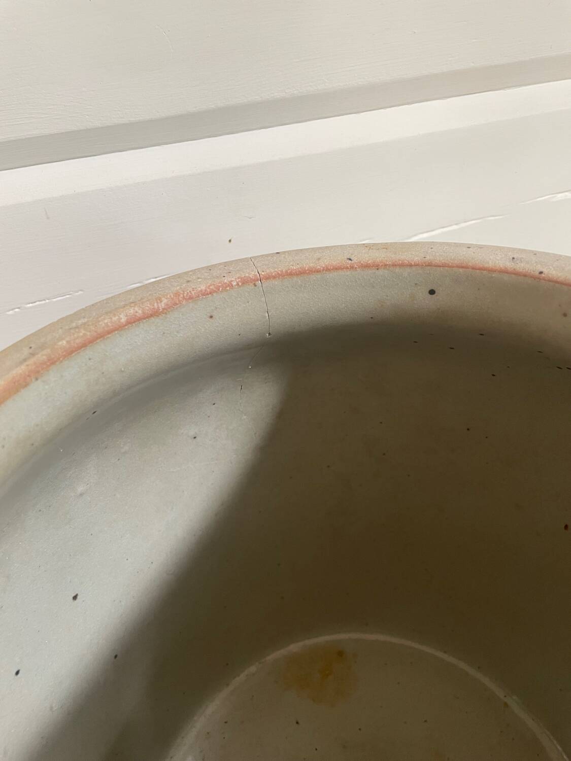 Glazed stoneware pot