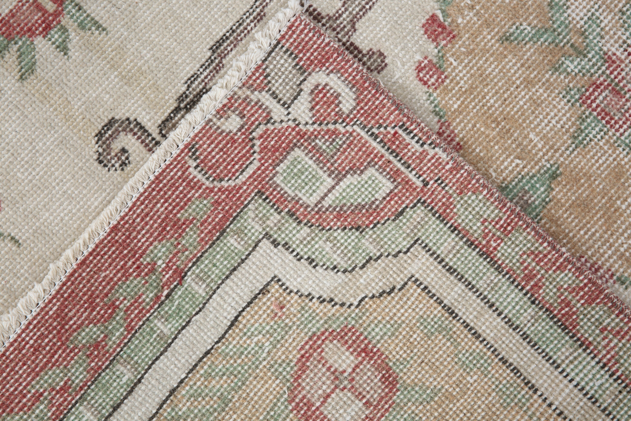 3x6 Shades Of Beige Turkish Rug, 204x106Cm