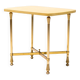 Side table in brass and lacquered goat skin by Aldo Tura, Italy, 1950s.
