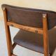 Set of 6 vintage wood and leatherette chairs