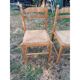6 chaises de cuisine bois, paillées