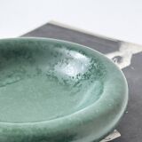Ashtray / round ceramic catchall in emerald green.