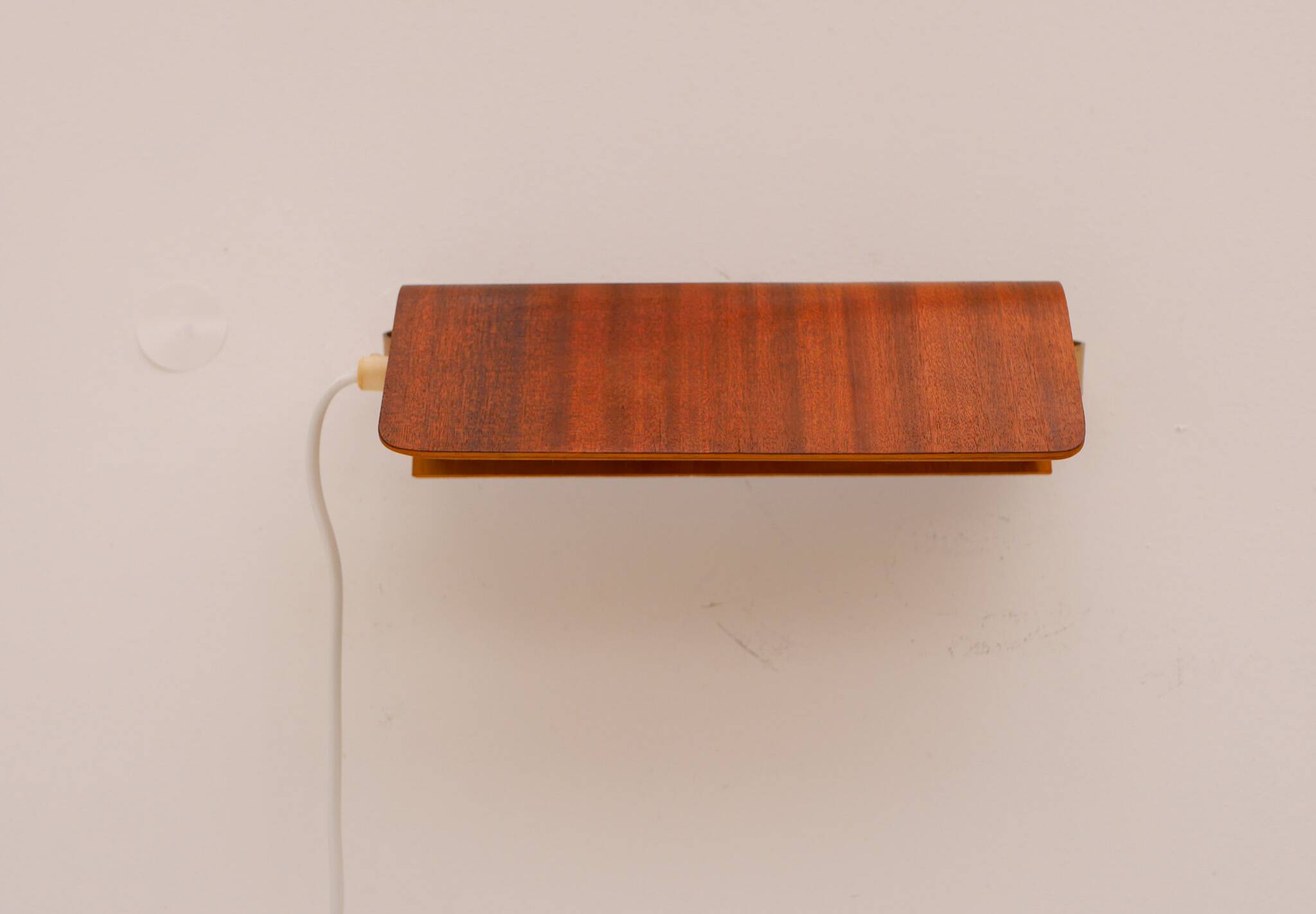 Vintage teak sconce. Mid-century modern classic Scandinavian wall lamp