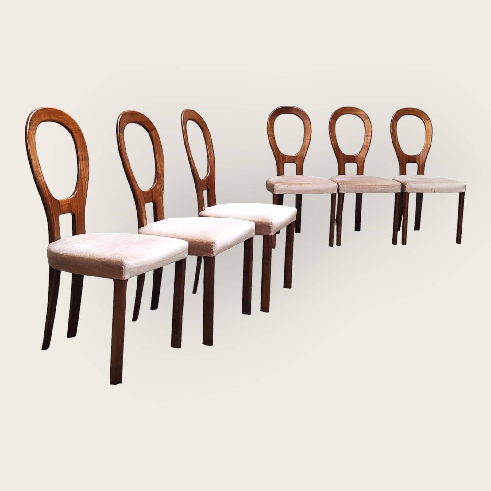 Zes Mid Century eettafel stoelen