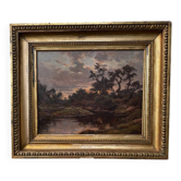 Louis Marius Gueit 1877-1956 The Dawn in the Landes signed Hsp 42 x 53cm