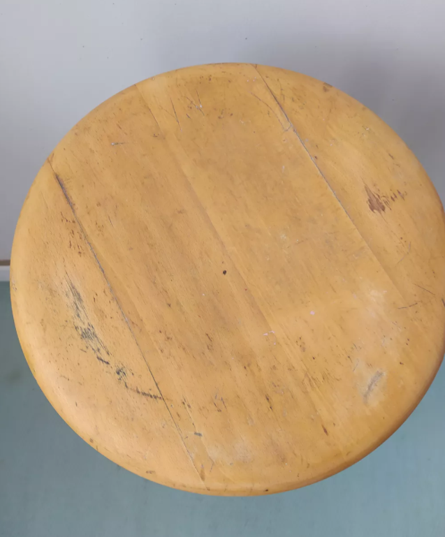 Tabouret de bar vintage en bois stella