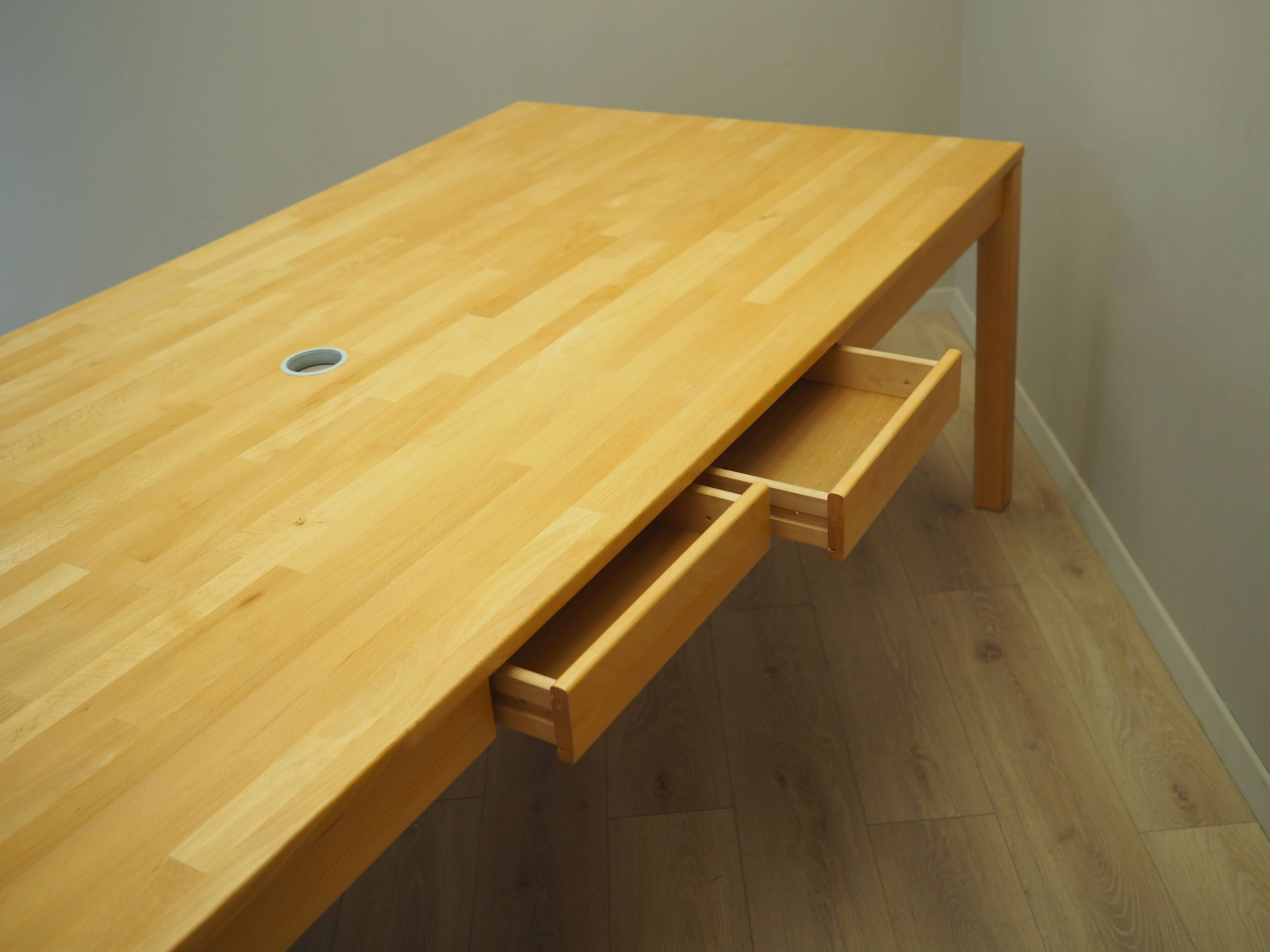 Beech desk, Danish design, 1980s, production: Denmark