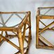 Bamboo and Glass Nightstands attributed to Vivai Del Sud, Italy, 1970s, Set of 2