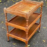 Serving cart/dessert bar trolley on wheels with removable tray